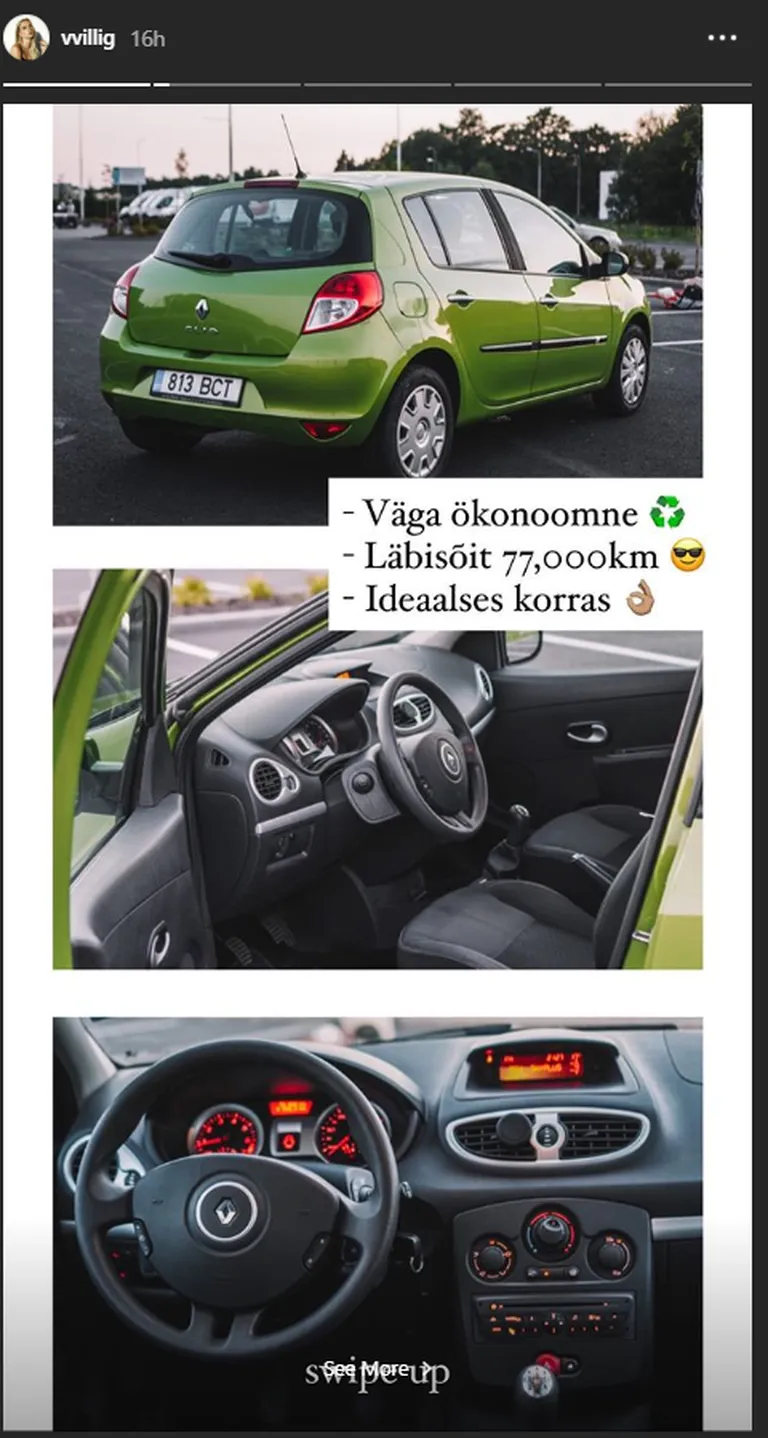Villigi sõnul müüb ta auto maha, kuna see ei leia enam igapäevaselt kasutust.