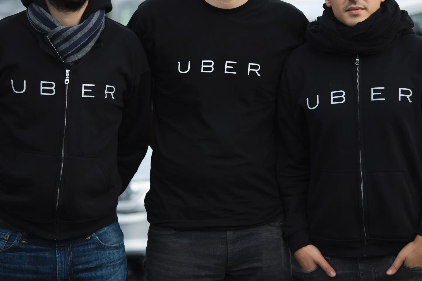 Uberi toetajad Pariisi tänavatel