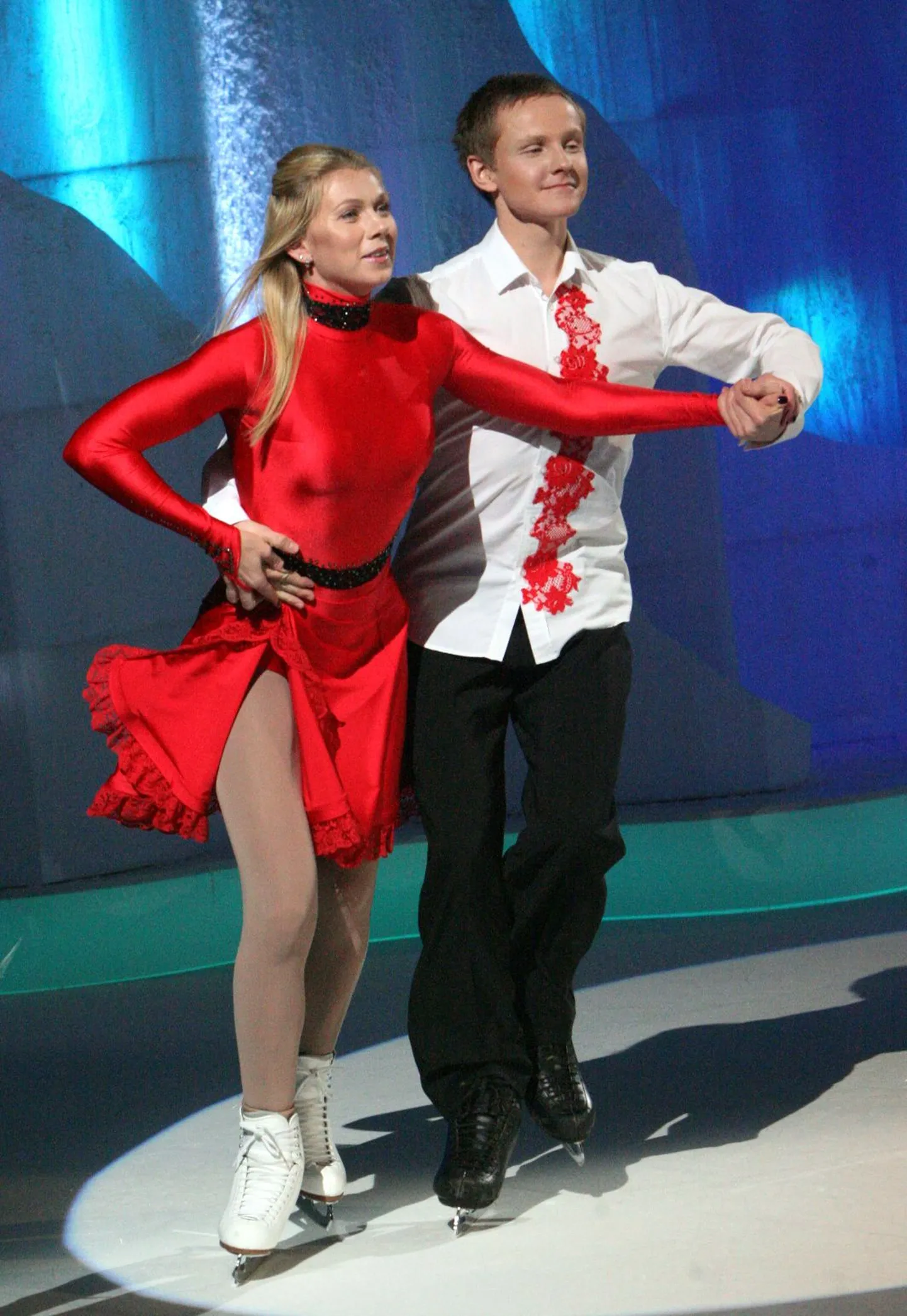 Двухкратная олимпийская чемпионка Кристина Шмигун-Вяхи и ее партнер Кристьян Ранд.