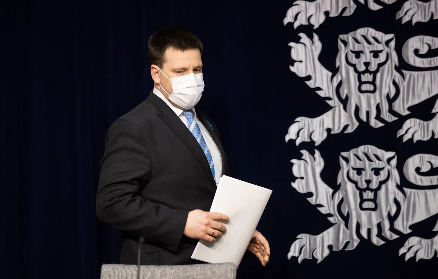 Valitsuse pressikonverents. Fotol eriolukorra juht peaminister Jüri Ratas.