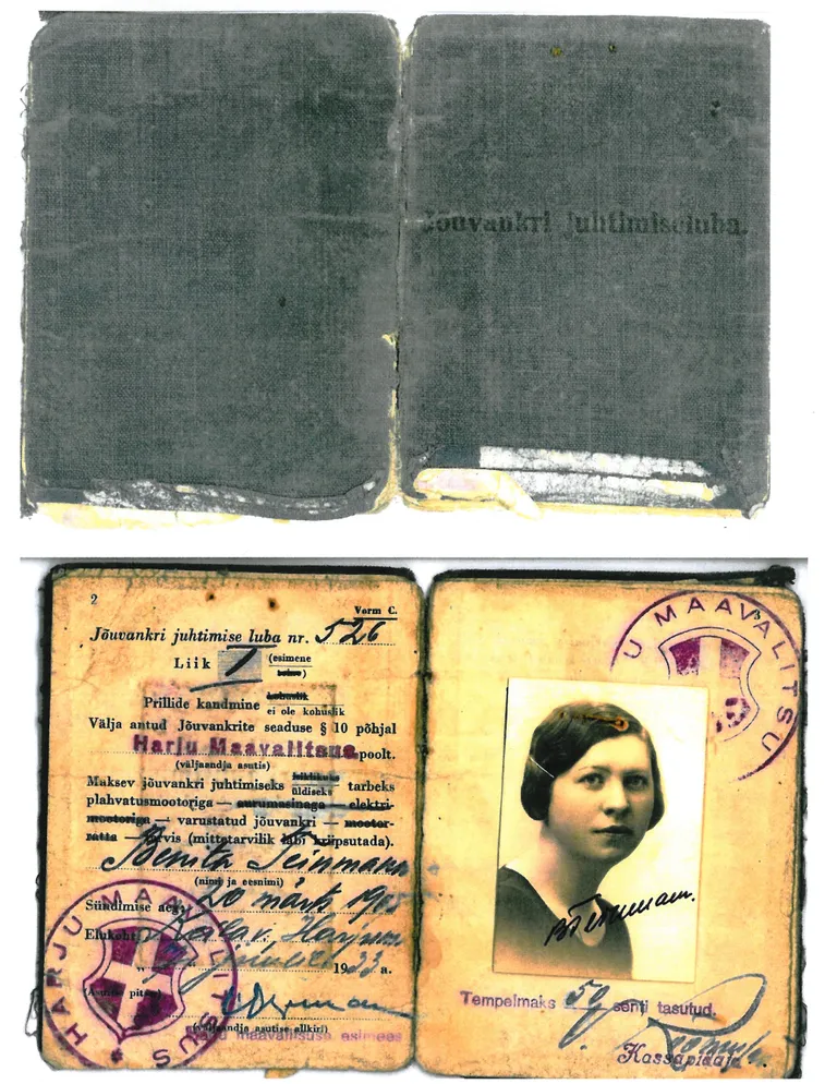 Benita Teinmanni I liigi autojuhiluba, mille ta 21. detsembril 1936 esitas ümber vahetamiseks Ia liigi lubade vastu. Avaldusele lisatud tunnistajate ülekuulamise protokollis on muuhulgas märgitud: «Tunneme Benita Teinmanni ja teame, et tema juhib oma veoautot, sõiduautot ja omnibussi alates 1933. aasta kevadest. Enne seda sõitis Teinmann umbes kaks aastat selleaegse II liigi juhtimisloaga. Praegast omab Teinmann I liigi juhiluba.»
Benita ja tema mees Voldemar Teinmann elasid Vasalemmas ja pidasid seal autoveoäri. 1939. aastal oli neil kaks sõiduautot ning kaks veoautot.