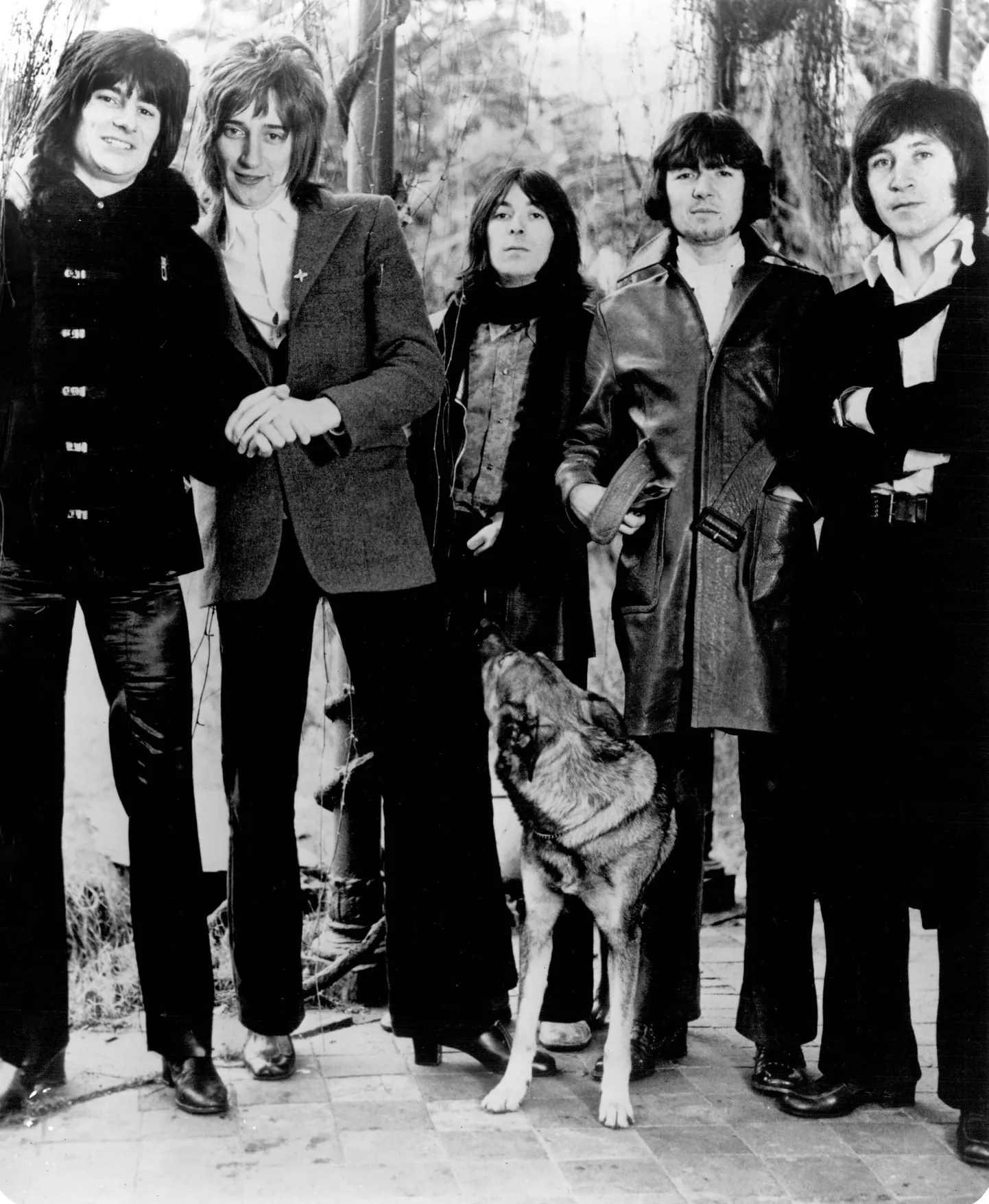 The Faces aastal 1971: Ronnie Wood, Rod Stewart, Ian McLagan, Ronnie Lane, Kenney Jones