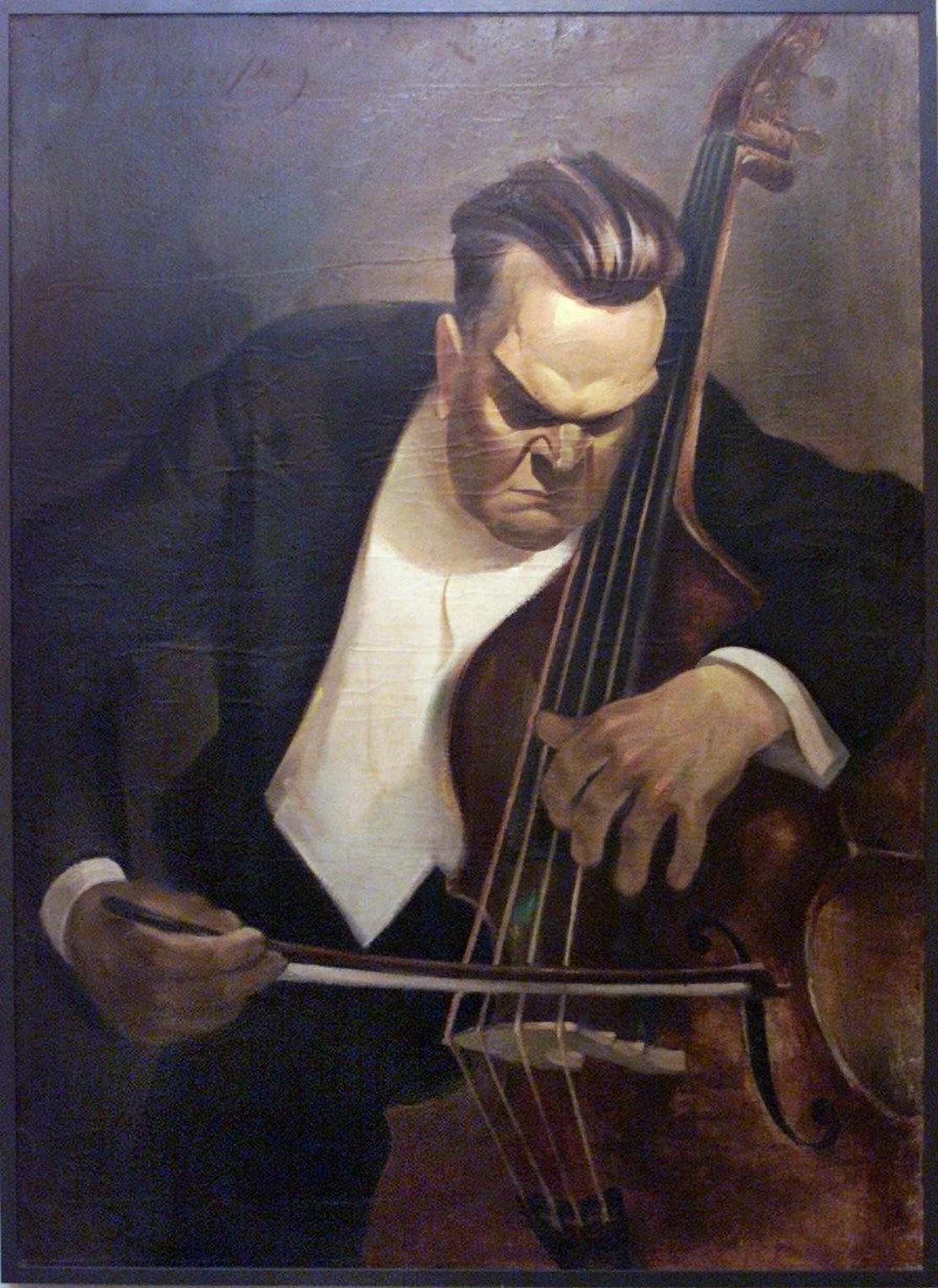 Ludvig Juht ja kontrabass. Felix Randeli maal pärineb 1935. aastast, mil Juht oli bassist maailmakuulsas Bostoni sümfooniaorkestris.