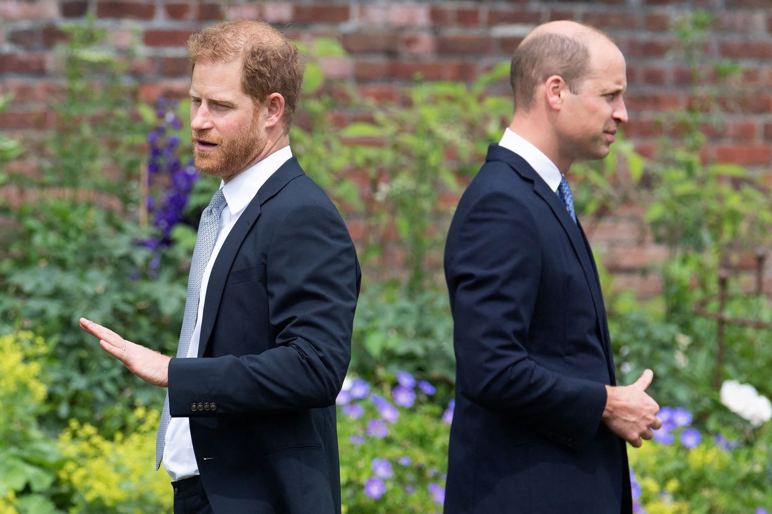 Printsid Harry ja William printsess Diana mälestuskuju avamisel