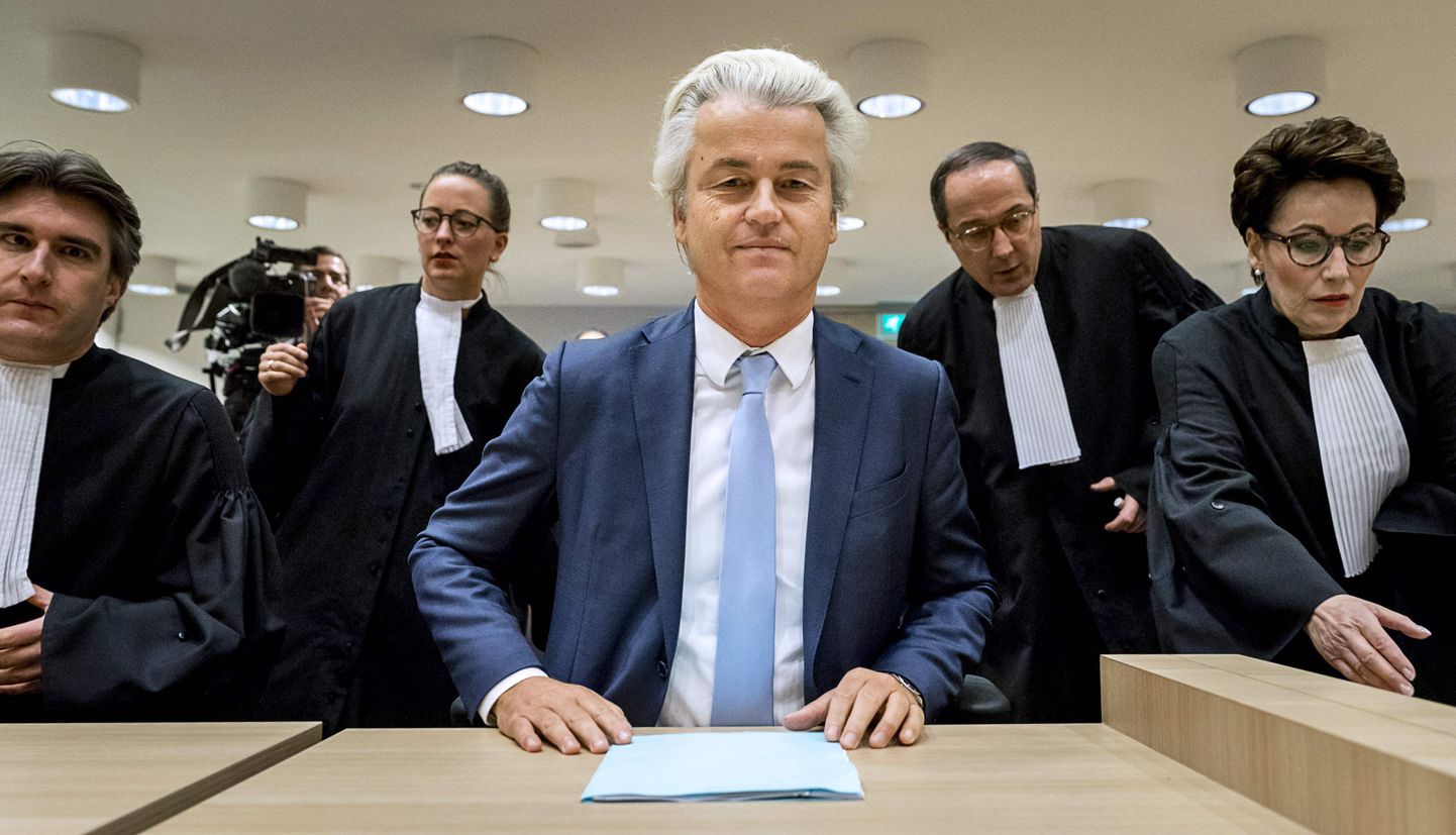 Geert Wilders mullu kohtus, kus ta mõisteti süüdi vihakõnes.