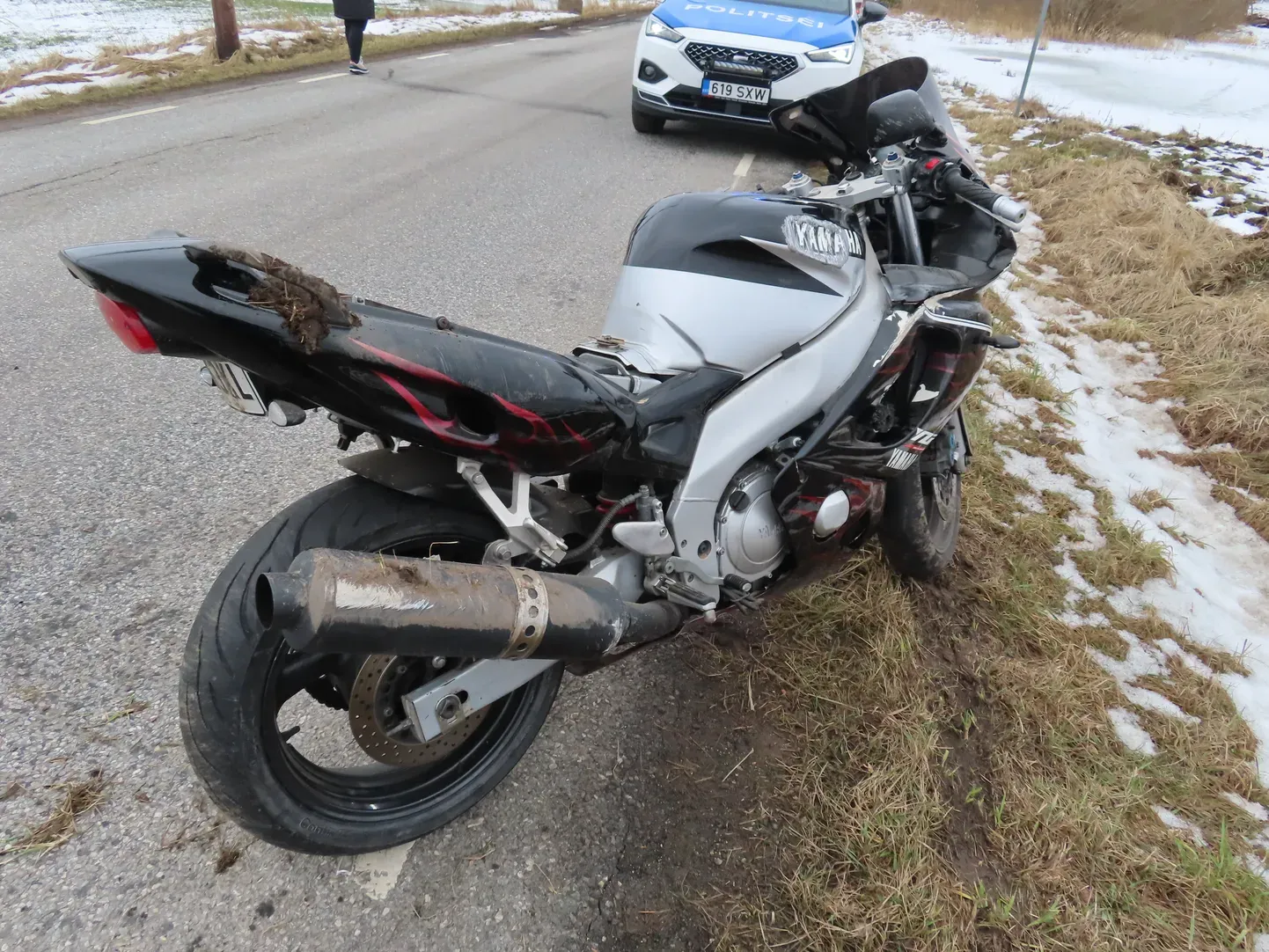 Место воскресной аварии в Вырумаа.