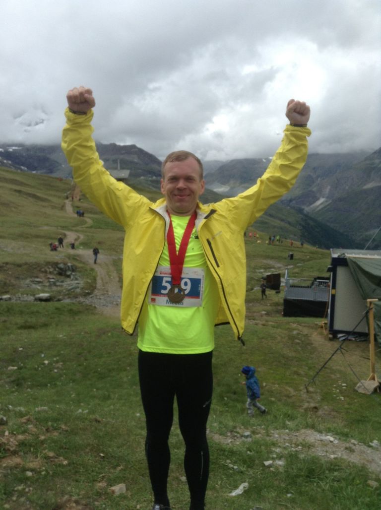 Meelis Koskaru Zermatti mägimaratoni finišis 1. juulil 2017.