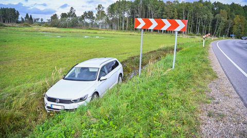 Juhitavuse kaotanud auto kihutas kraavi