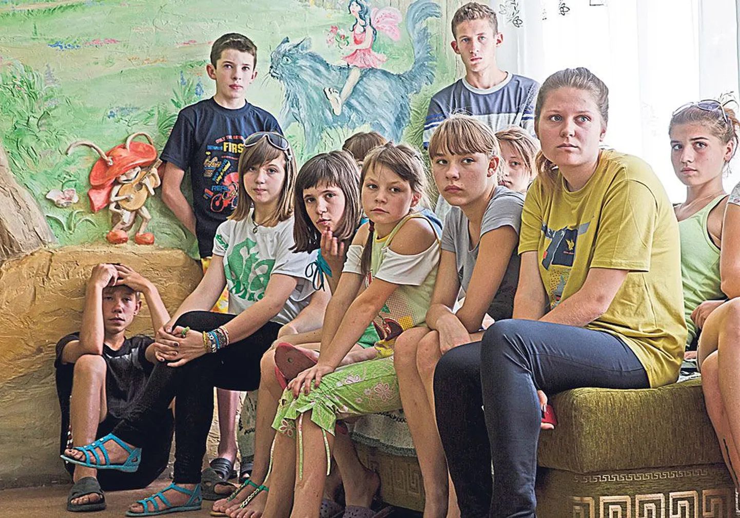 Käputäis Donetski 1. lastekodu 130 kasvandikust, keda separatistid tahtsid paar nädalat tagasi ebaseaduslikult Venemaale viia.