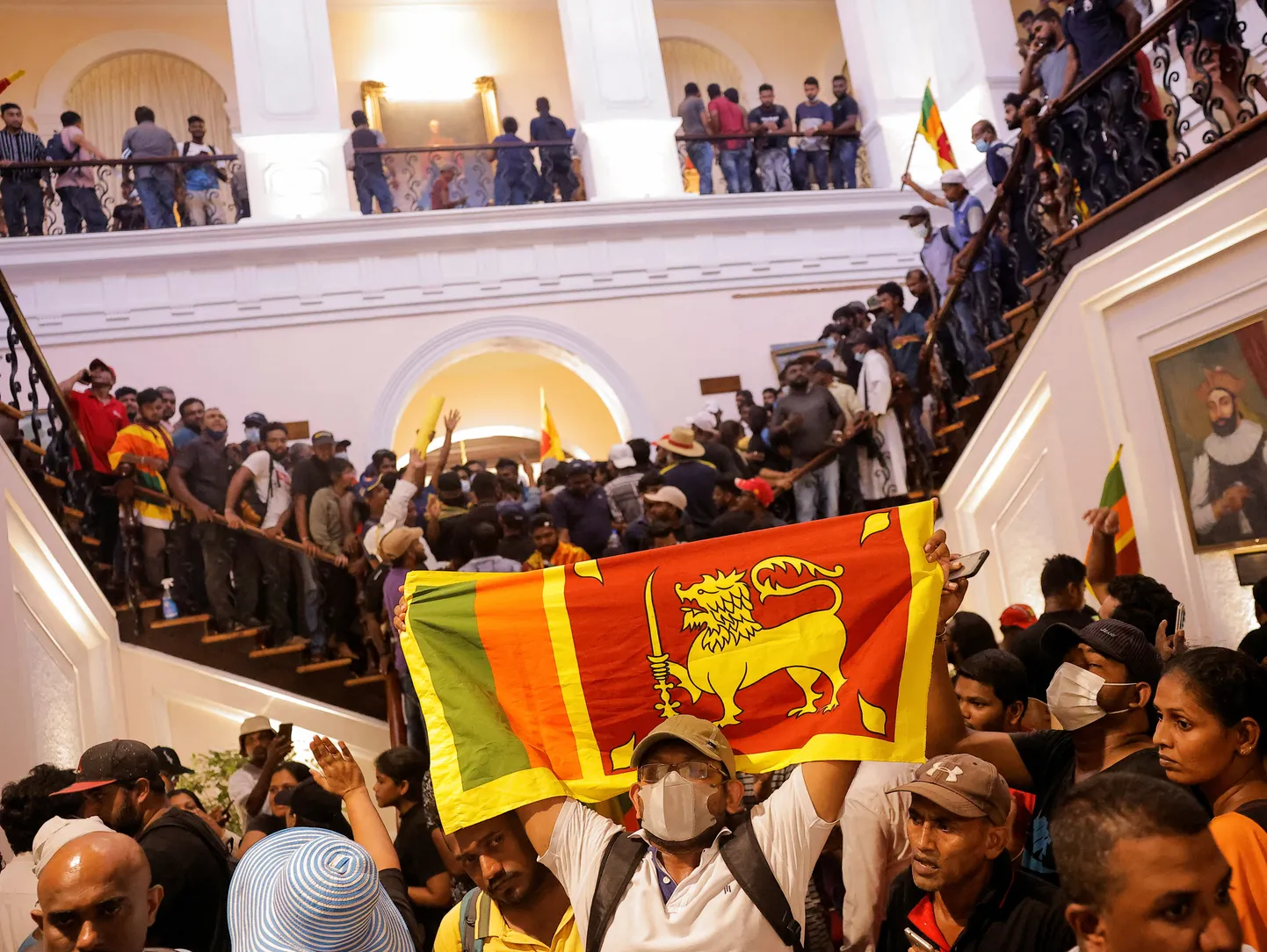 Demonstranti Šrilankas prezidenta pilī
