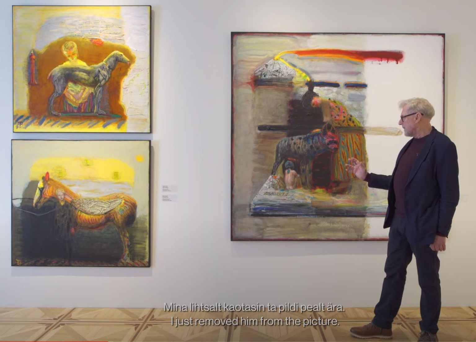 Tiit Pääsuke tutvustab oma näitust Tartu kunstimuuseumis.