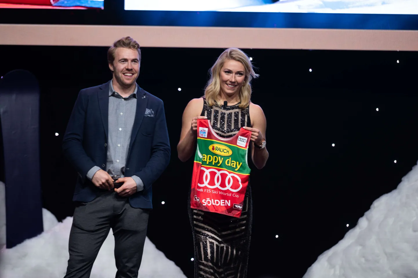 Aleksander Aamodt Kilde ja Mikaela Shiffrin.