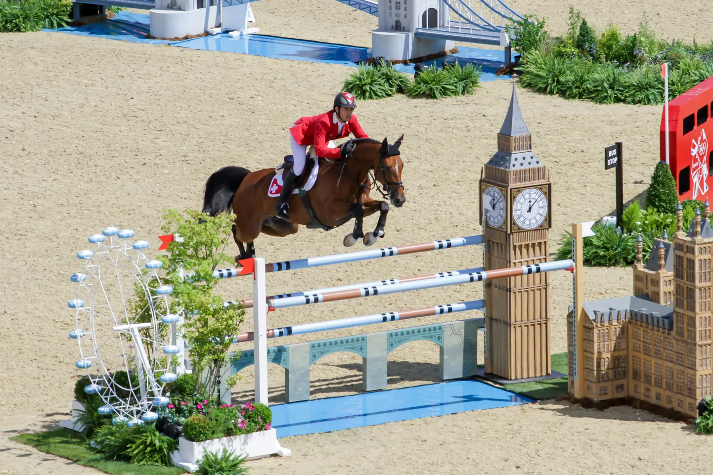 Steve Guerdat ja Nino Des Buissonnets Londoni olümpiamängudel 2012.
