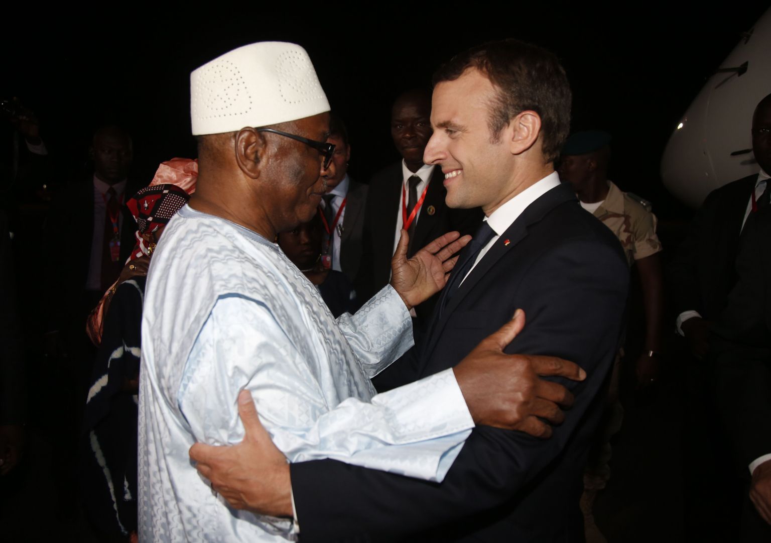 Prantsusmaa president Emmanuel Macron kohtumas Mali ametivenna Ibrahim Boubacar Keitaga.