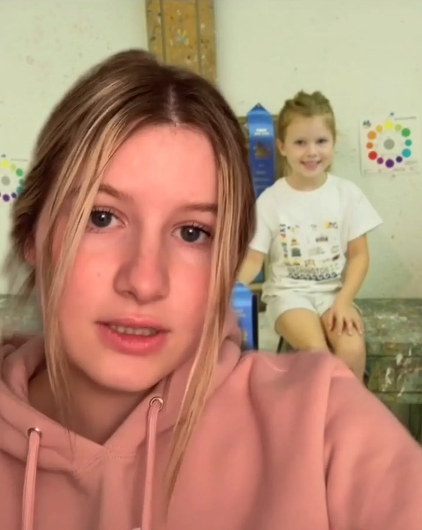 TikTokker tõestas, et Kim Kardashiani tütar tõepoolest tegi selle palju kõneainet pakkuva õlimaali ise.