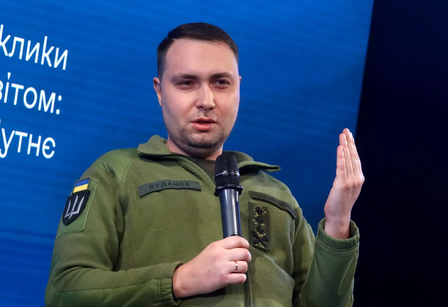 Ukrainas Aizsardzības ministrijas Galvenās izlūkošanas pārvaldes priekšnieks Kirillo Budanovs.
