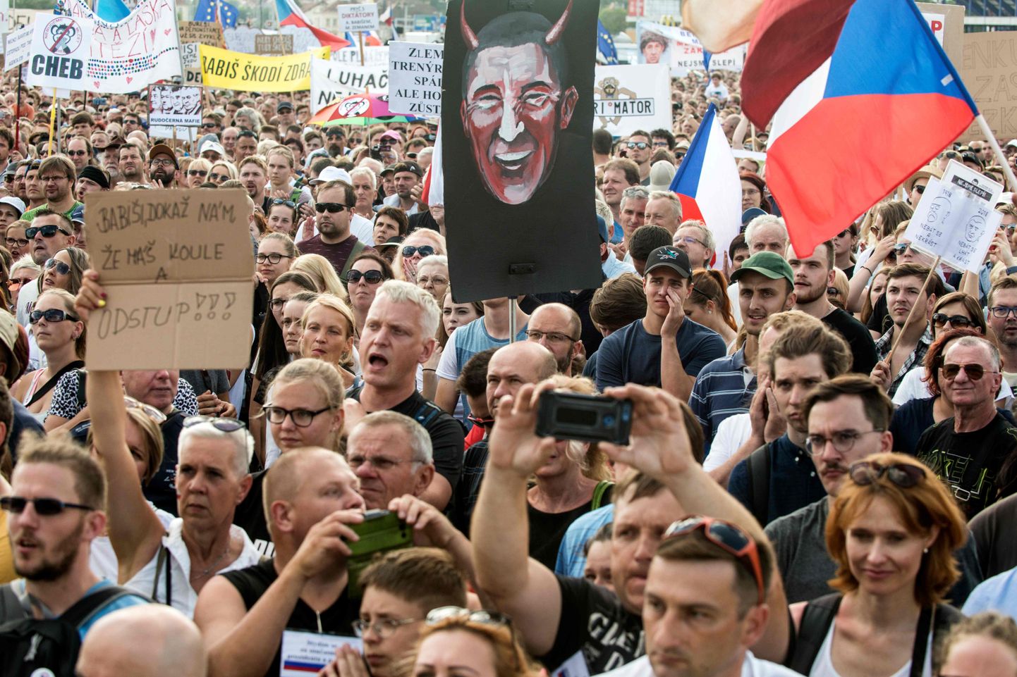 Акции протеста в Чехии.