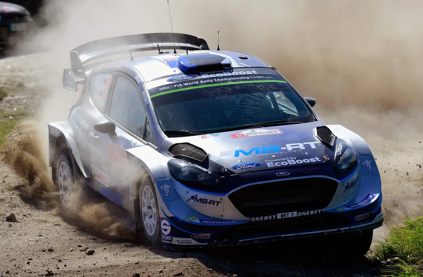 Ott Tänak kihutamas Portugali teedel neljanda koha poole