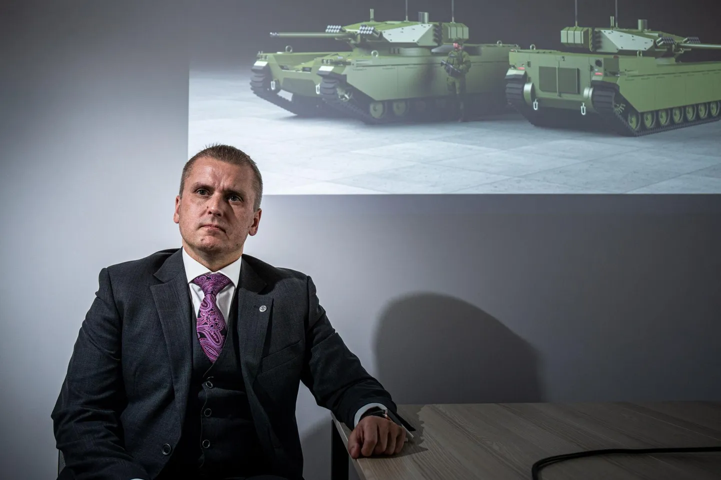 Eesti sõjatööstusfirma Milrem Robotics juht Kuldar Väärsi.