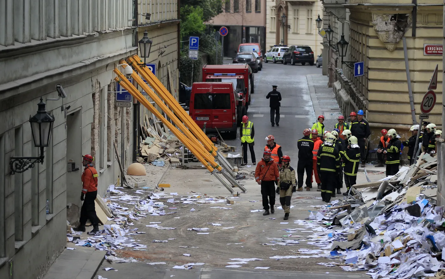 Praha plahvatuspaik.