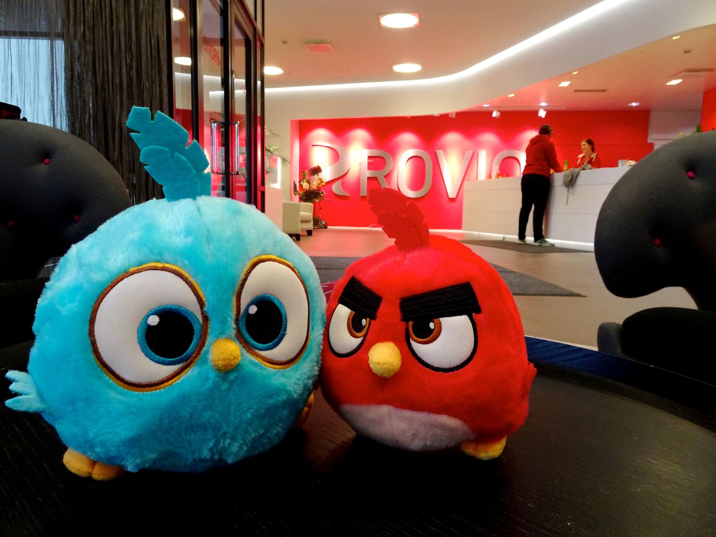 Angry Birds mängu tegelaskujud Rovio Espoo peakontoris.