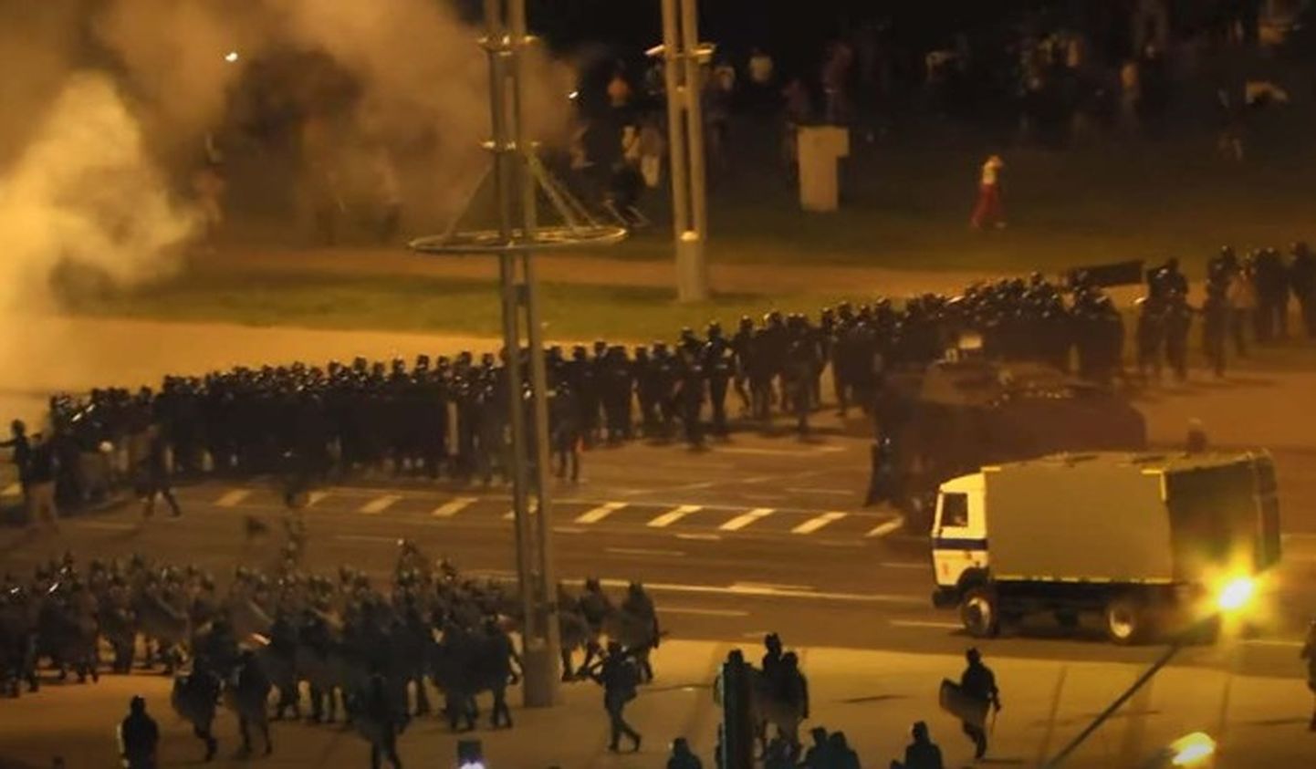 Разгон протестов в Минске