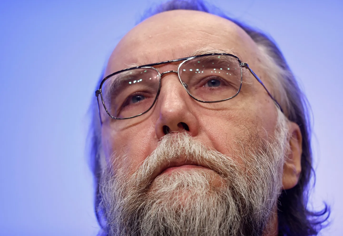 Vene politoloog ja ideoloog Aleksandr Dugin osalemas foorumil «Millist Ukrainat me vajame?» Moskvas 1. juunil 2023.