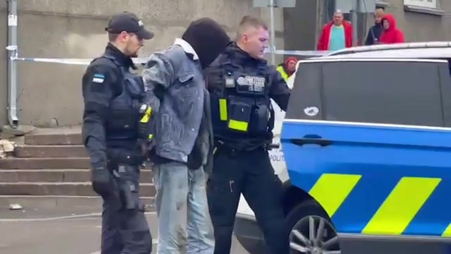 Pommiga ähvardanud mehe kinnipidamine Tallinna bussijaama juures.