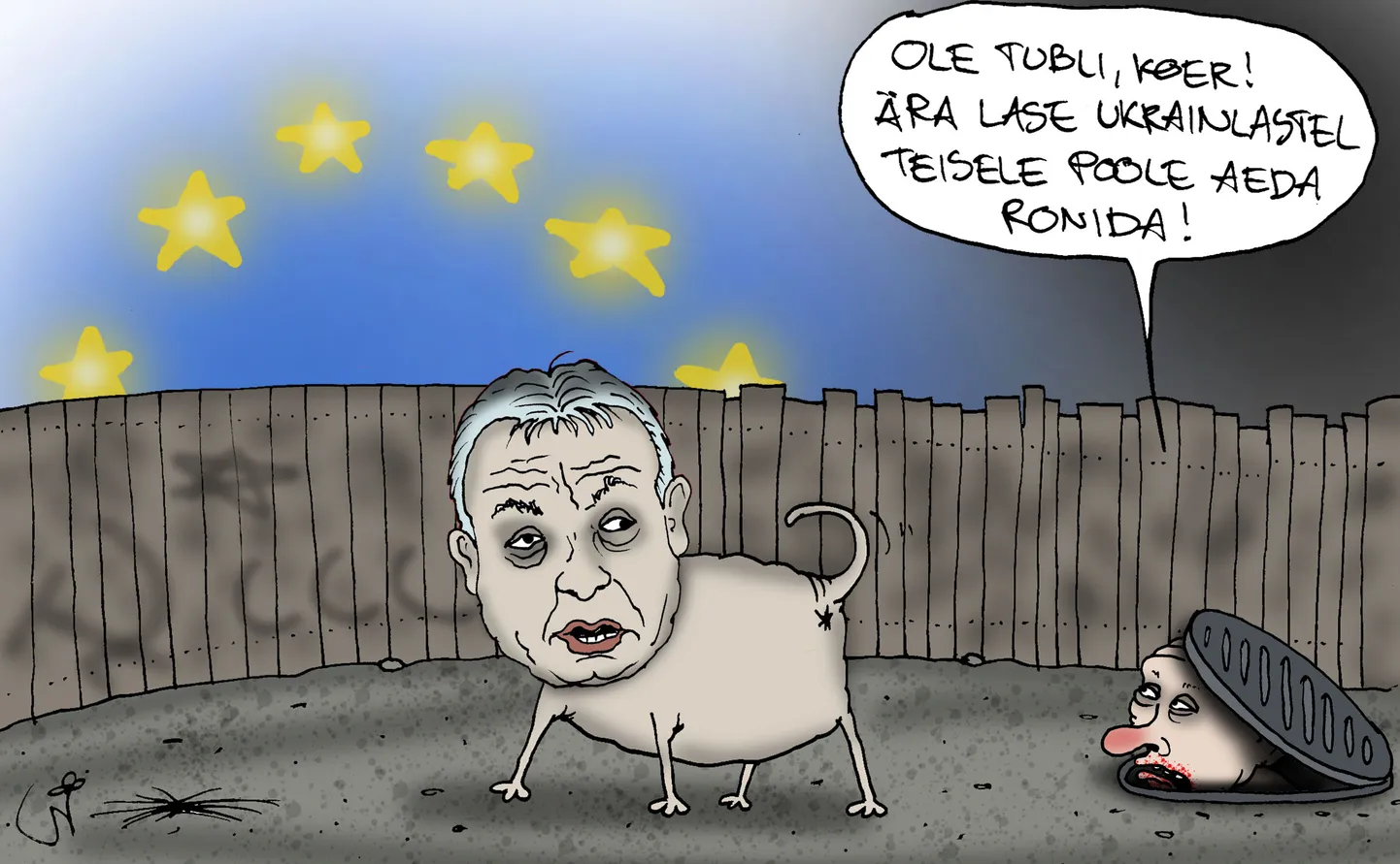 Urmas Nemvalts joonistab.