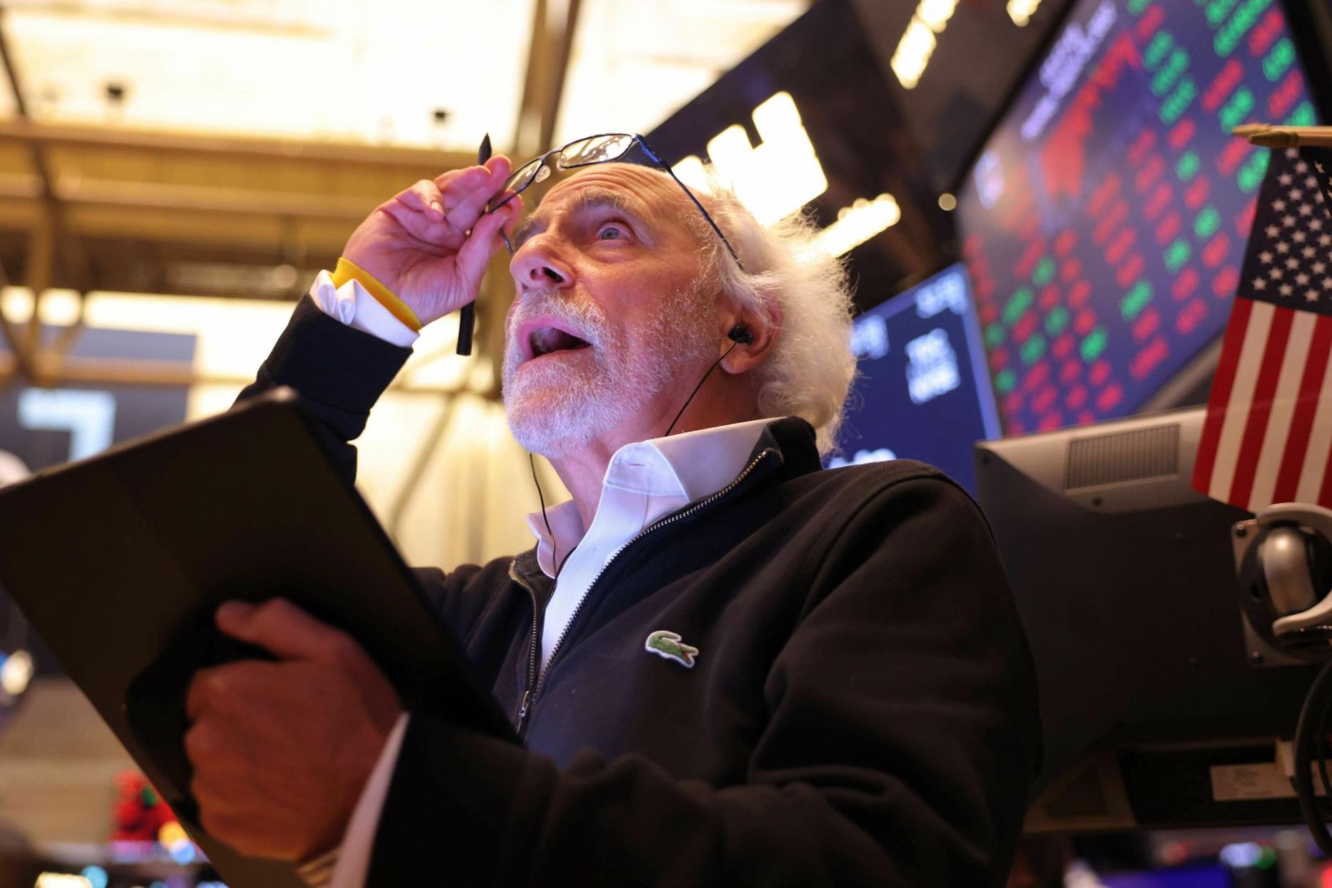 Maakler Peter Tuchman 29. augustil New Yorgi börsi kauplemispõrandal.