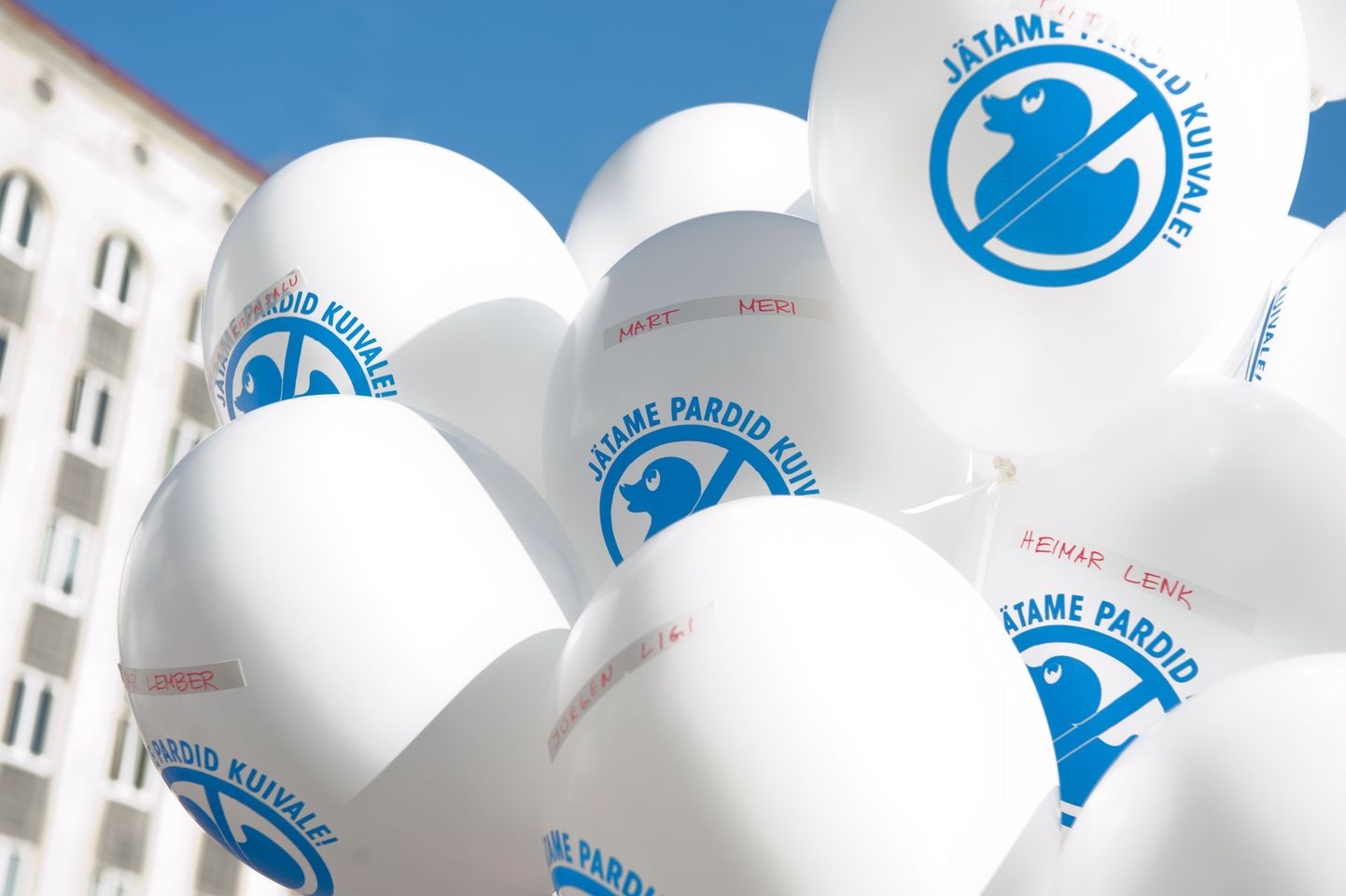 Harjumaa valimisliidud protestisid sügisel peibutuskandidaatide kandideerimise vastu kohalikel valimistel, lastes taevasse 116 peibutuspardi nimedega õhupalli