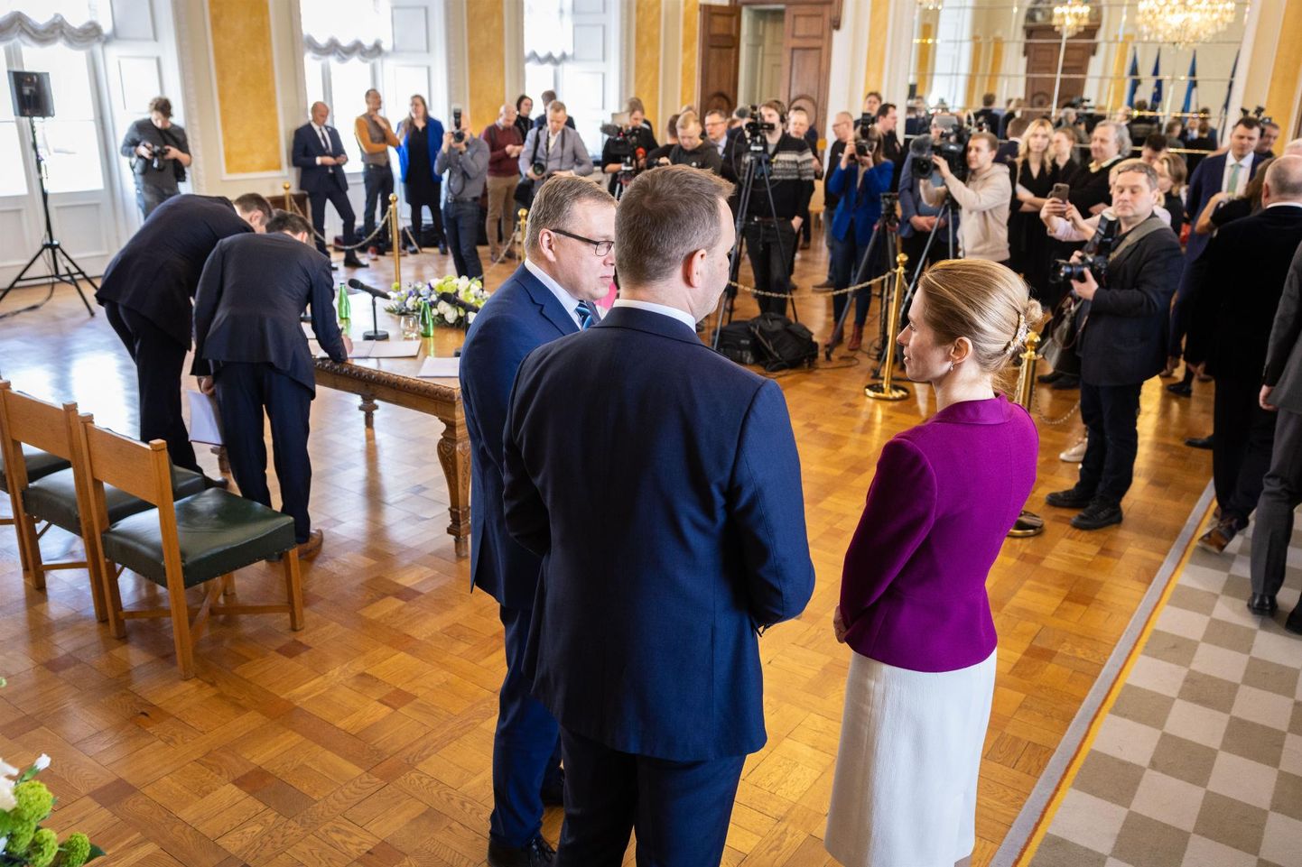 10.04.2023, Tallinn. Uue riigikogu koosseisu esimene tööpäev. Koalitsioonilepingule allakirjutamine. Foto Madis Veltman, Postimees FOTO: Madis Veltman