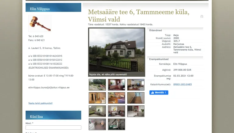 Kohtutäitur müüb Vladas Radvilavičiuse maja.