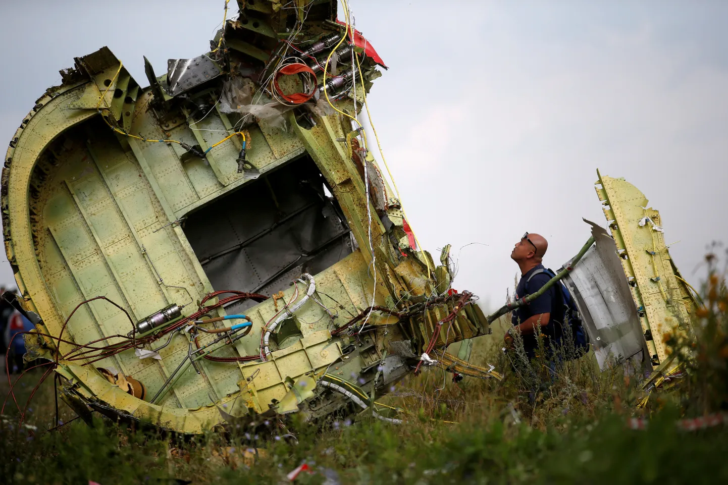 Обломки MH17, сбитого под Донецком.