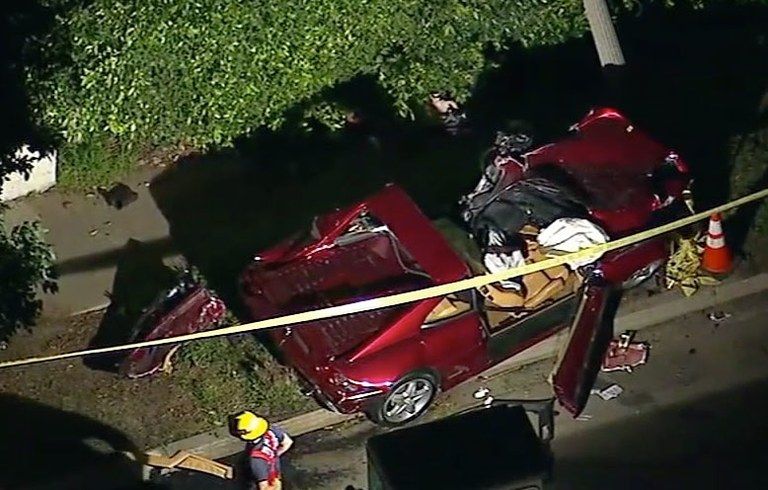 Los Angeleses õnnetusse sattunud Ferrari