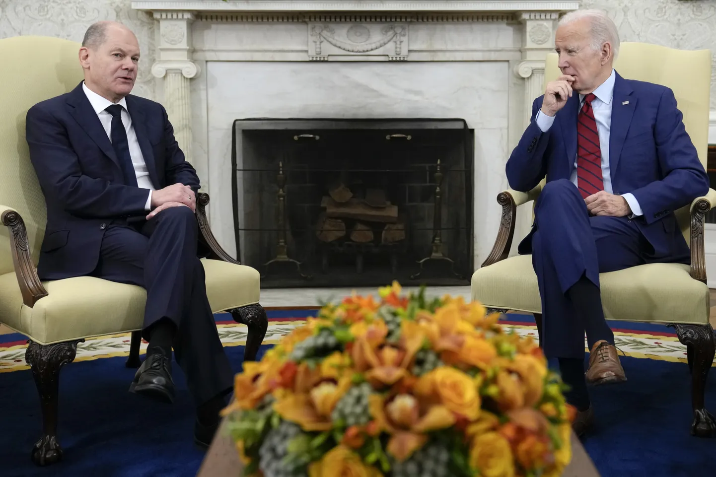 USA presidendi Joe Bideni ja Saksa kantsleri Olaf Scholzi kohtumine Valges Majas 3. märtsil 2023.