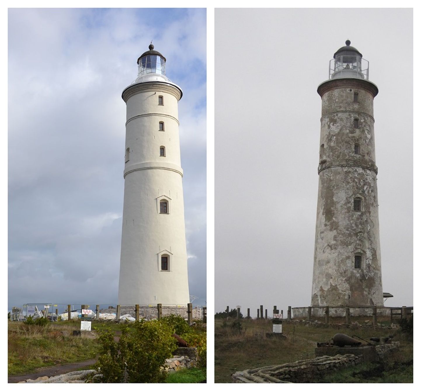 Vilsandi tuletorn nüüd ja enne 2019. aasta rekonstrueerimist
