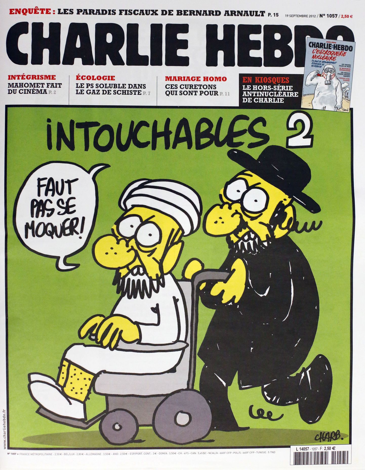 Pildil eelmise aasta sügisel Prantsuse nädalalehe Charlie Hebdo esikaanel ilmunud karikatuur prohvet Muhamedist.