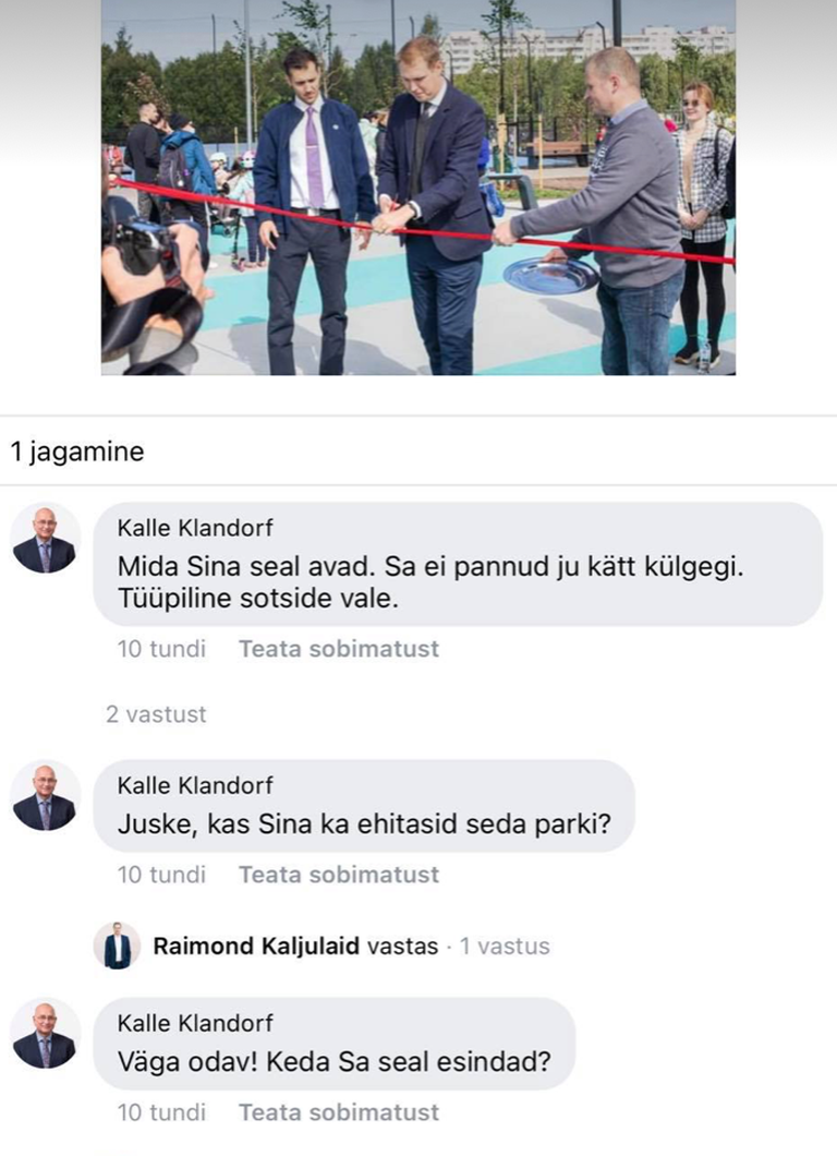 Klandorfi kommentaarid Kaljulaidi postituse all.