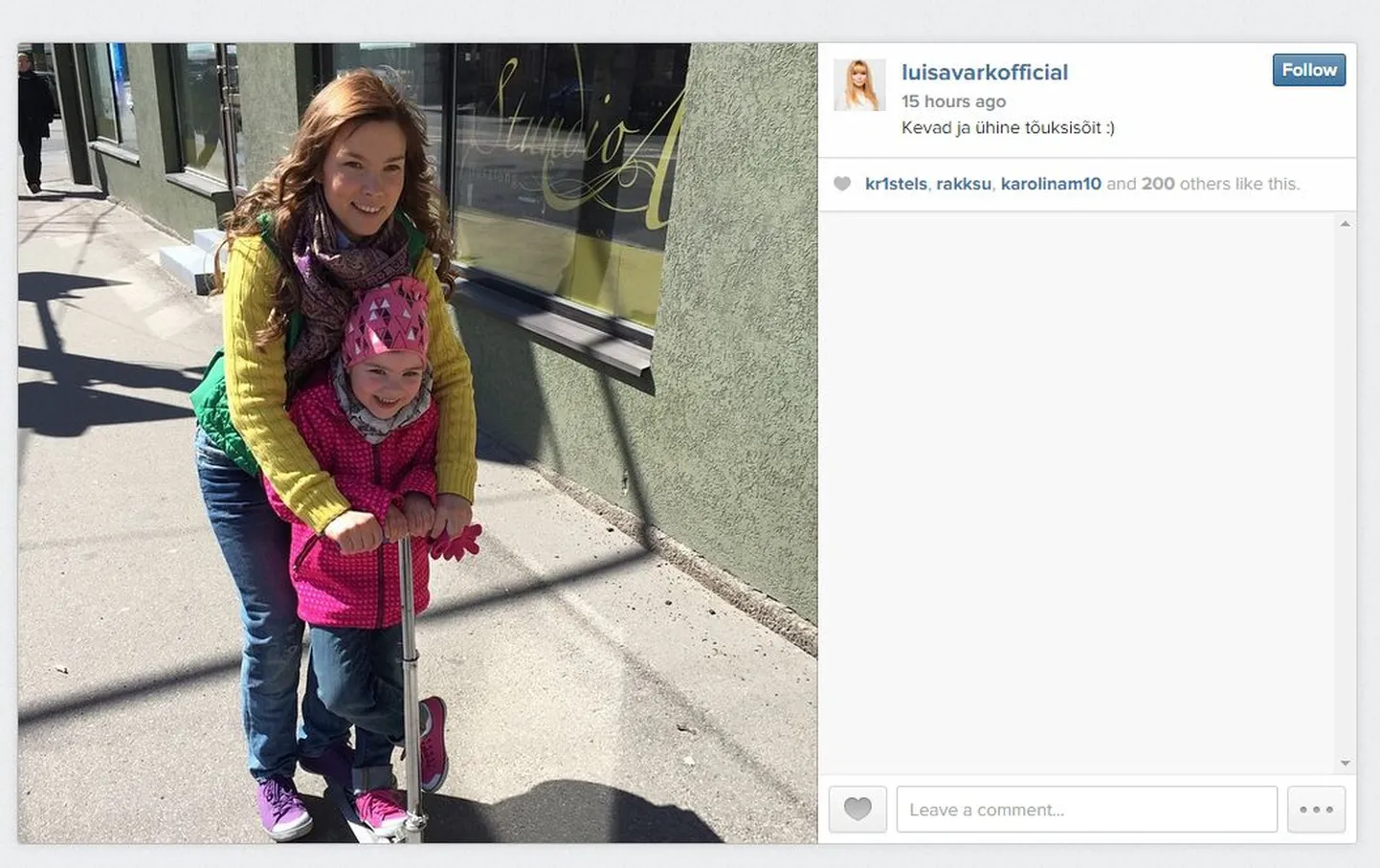 Luisa Värk koos tütrega