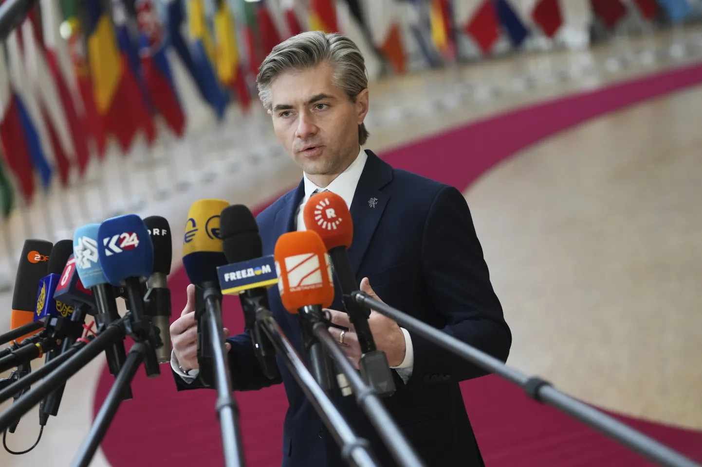 Leedu välisminister Kęstutis Budrys 17. märtsil Brüsselis.