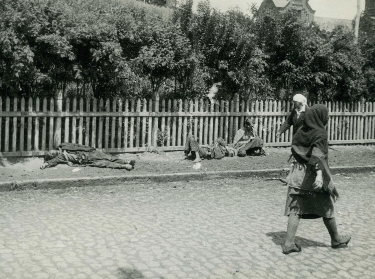 Holodomor'iks kutsutud näljahäda ohvriks langes 1932. ja 1933. aastal eri andmetel ligi 3,5 miljonit ukrainlast. Pildil näljast nõrkenud inimesed 1933. aastal ühe Harkivi tänava veerel.