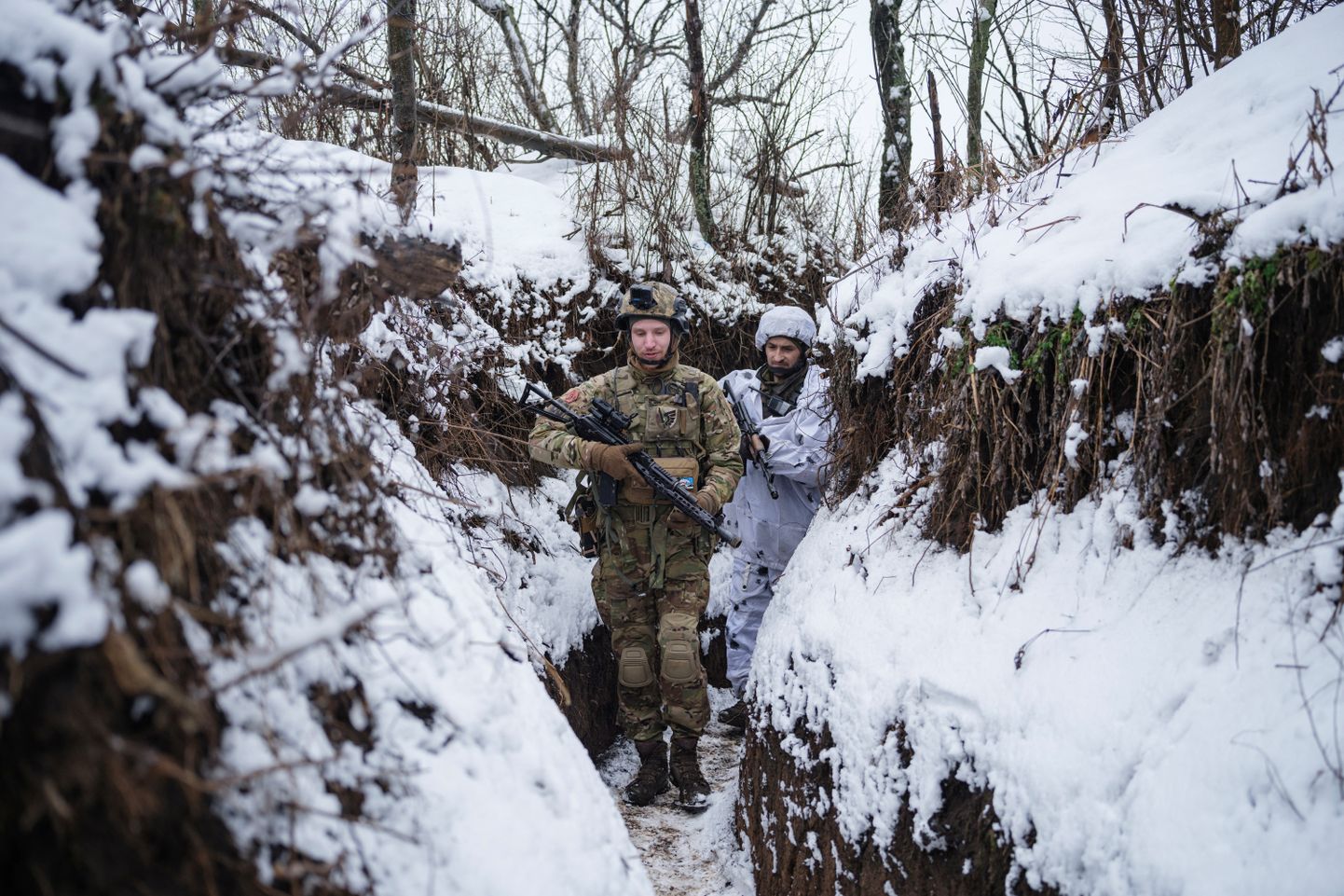 Ukrainas karavīri Doneckas apgabalā.