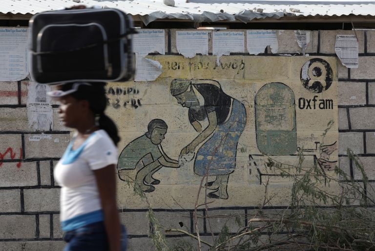 Oxfami plakat Haitil.