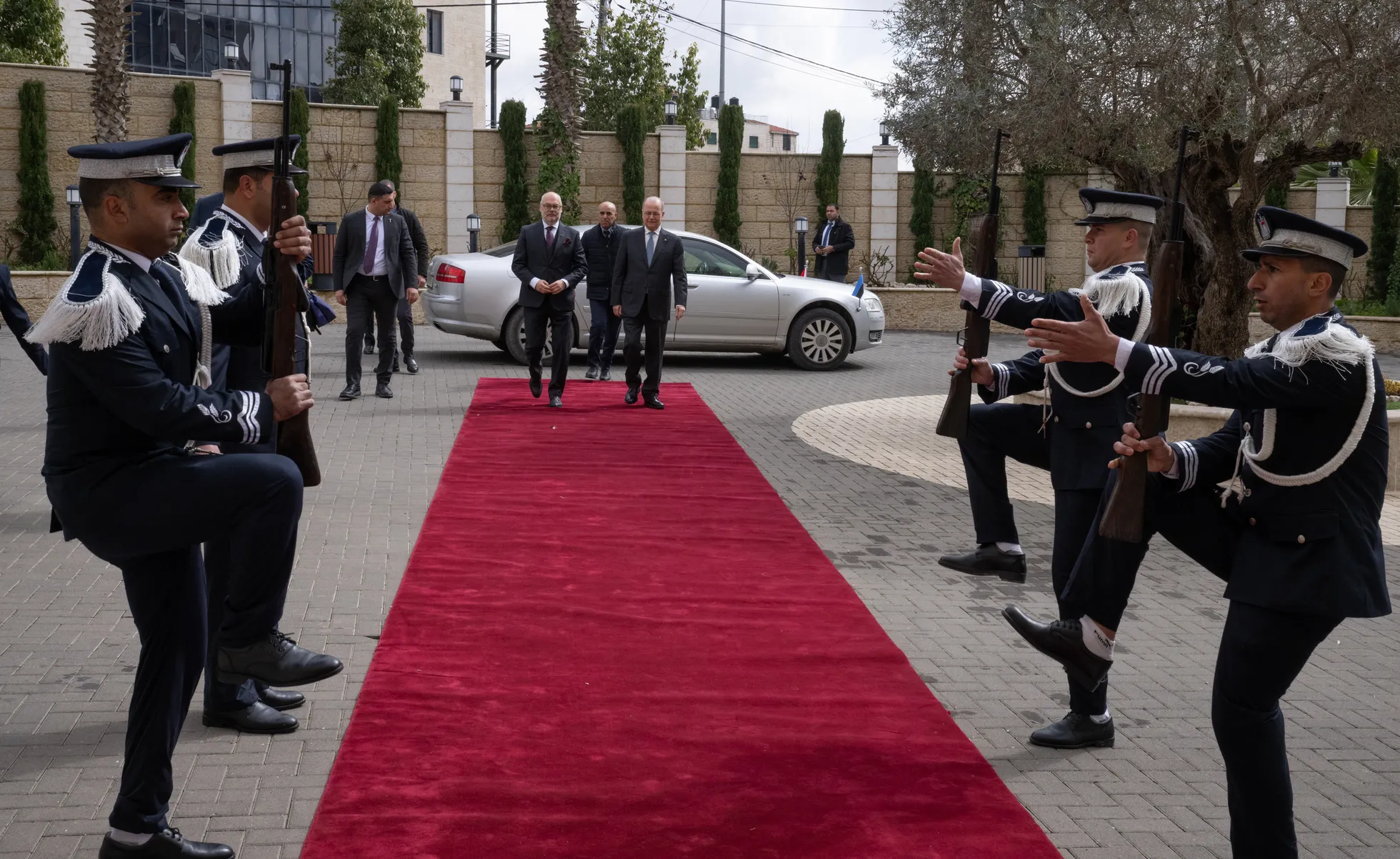 Прием президента Алара Кариса премьер-министром ПНА Мухаммедом Мустафой.
