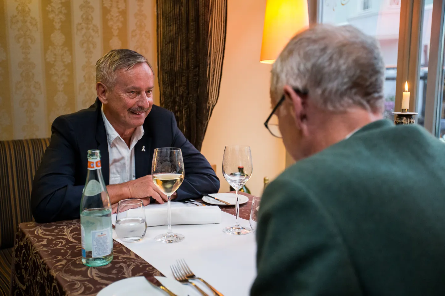 Siim Kallas ja Eiki Nestor restoranis Dominic.