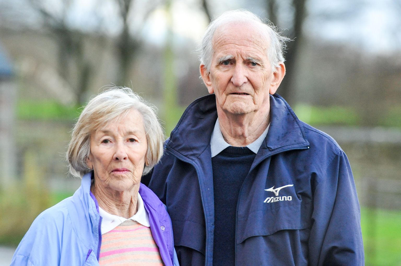 PIC FROM MERCURY PRESS. PIC DATE 23.11.17. LANCASHIRE.(PICTURED: ARTHUR EVANS, 86, AND HIS PARTNER EVA EVANS, 84.)An elderly couple claim they are living a nightmare after their neighbour installed a 6ft fence directly in front of their living room window blocking their view and leaving them sitting in darkness. Arthur and Eva Evans, who are in their eighties, moved into their ideal home in Ashton with Stoddy, near Lancaster, 15 years ago to enjoy the peace and tranquillity of the countryside after they retired. But the great-grandparents feel they are being driven into an early grave after a number of run-ins with their neighbours.(SEE MERCURY COPY)