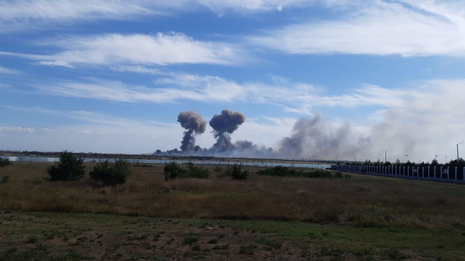 Suits tõusmas Novofedorivka lähedal asuva Vene sõjaväe lennubaasist Krimmist.