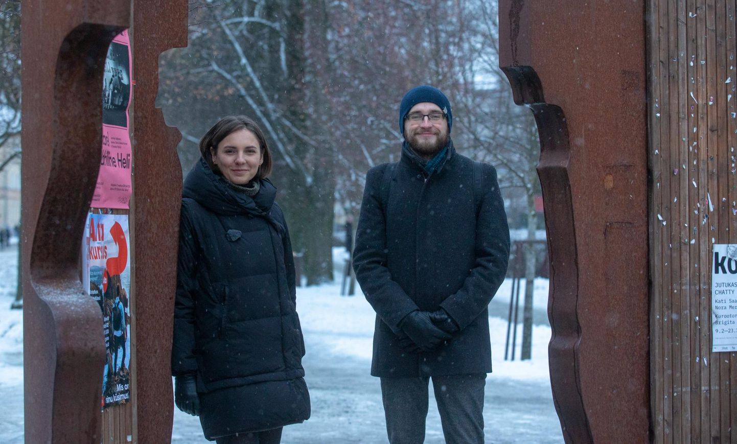 Euroopa kultuuripealinna entusiastid leedulanna Ana Čižauskienė ja eestlane Kalle Paas.