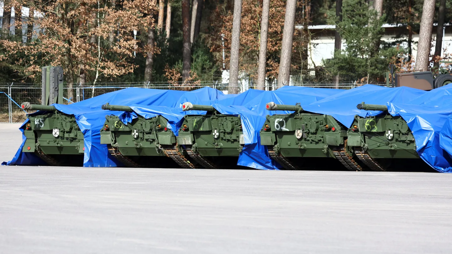 Leopard 1 A5 tankid Bundeswehri baasis Klietzis 23. veebruaril 2024.